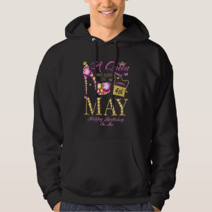 Sudadera Una Reina Nació El 4 De Mayo Feliz Cumpleaños Para