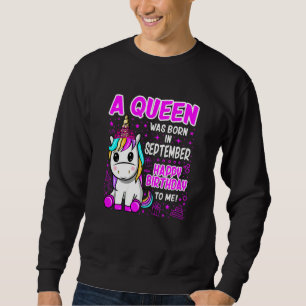 Sudadera Una Reina Nació En Septiembre, Feliz Cumpleaños Pa