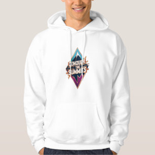 Sudadera Una silueta de montaña con la frase "Conque"
