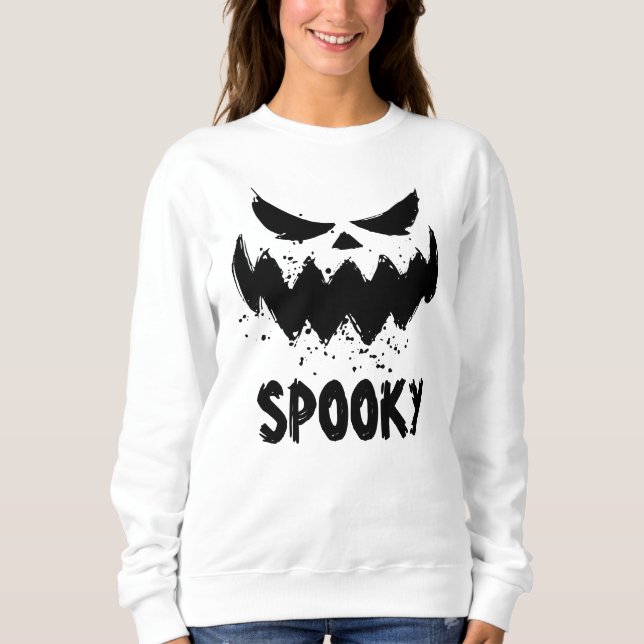 Sudadera Una sonrisa Spookone Face Halloween (Anverso)