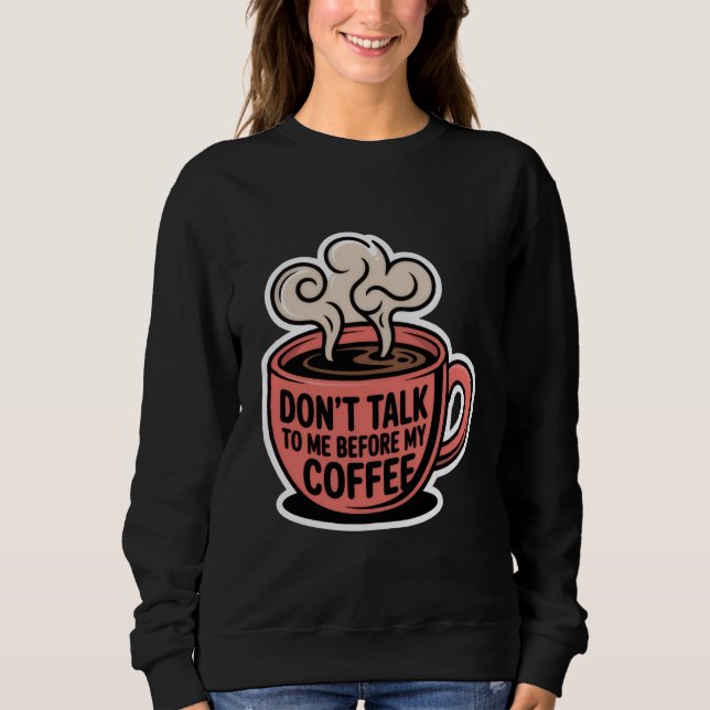 Sudadera una taza de café roja con vapor, T-Shirt (Anverso)