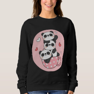 Sudadera Una taza llena de amor de panda apilada con ternur