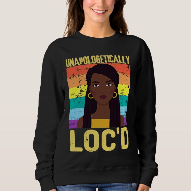 Sudadera Unapologetically LOC'D Black History Month Melanin (Anverso)