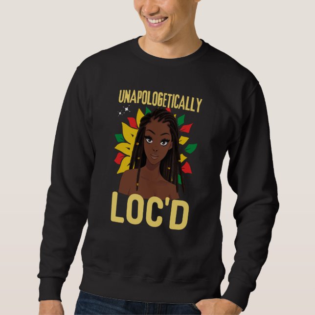 Sudadera Unapologetically LOC'D Black History Month Melanin (Anverso)