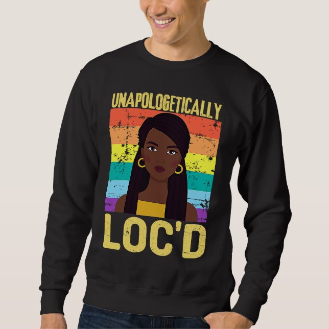 Sudadera Unapologetically LOC'D Black History Month Melanin (Anverso)