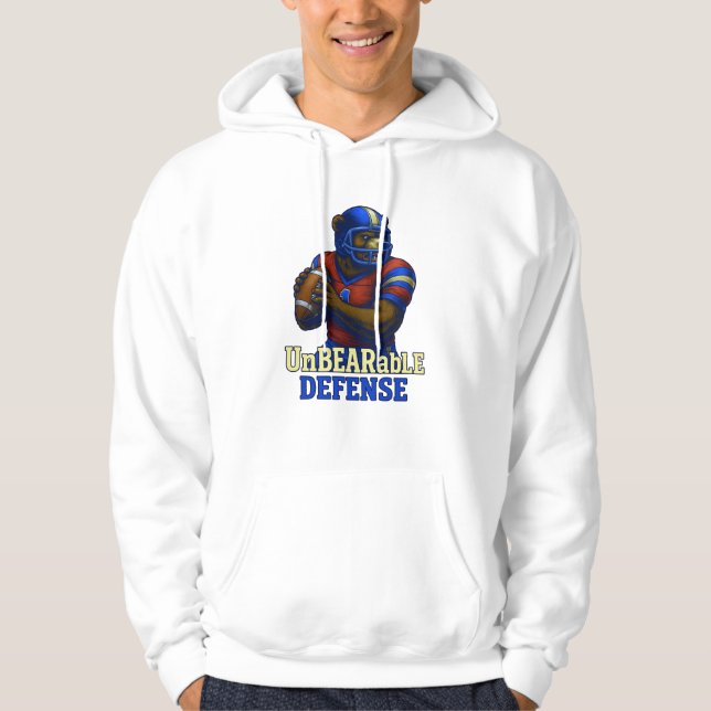 Sudadera UnBEARable Defense – Funny Bear Football (Anverso)