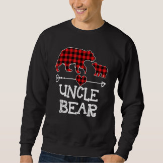 Sudadera Uncle Bear Christmas Pajama Red Plaid Buffalo Fami