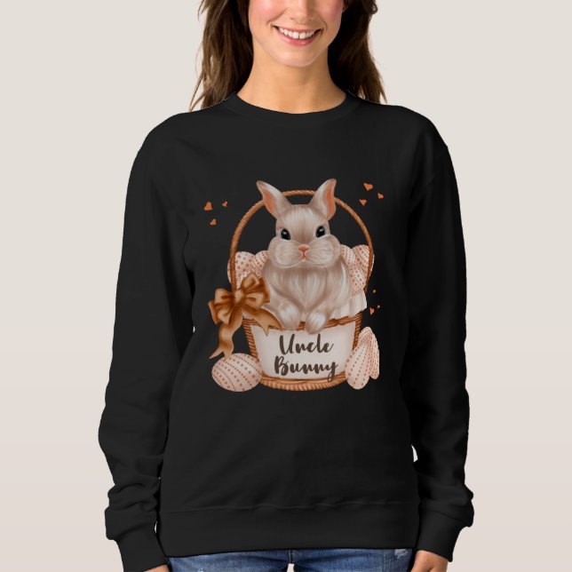 Sudadera Uncle Bunny Cute Pastel Matching Family Easter Rab (Anverso)
