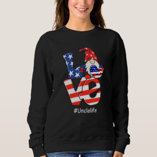 Sudadera Uncle Life 4 Of July Love Gnome Bandera Estadounid