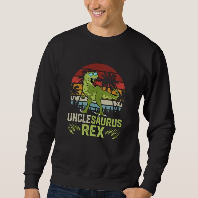 Sudadera Unclesarurus Rex | Diseño de dinosaurios retro de  (Anverso)
