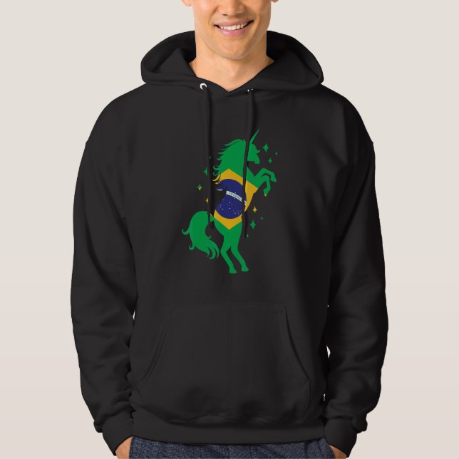 Sudadera Uncorn Brazil Flag 1 (Anverso)