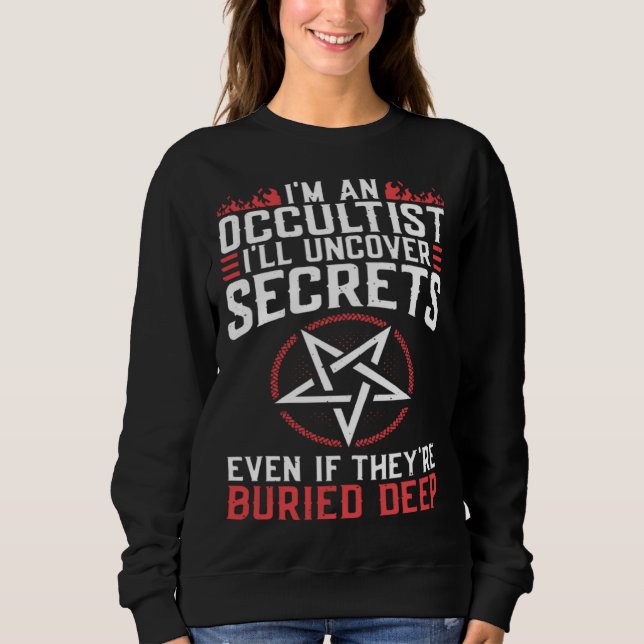 Sudadera Uncover Secrets Satanic Baphomet Witchcraft Goth O (Anverso)