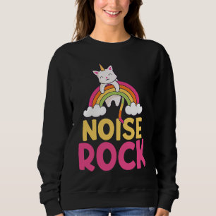 Sudadera Unicat unicornio de gato sobre el arco iris de la