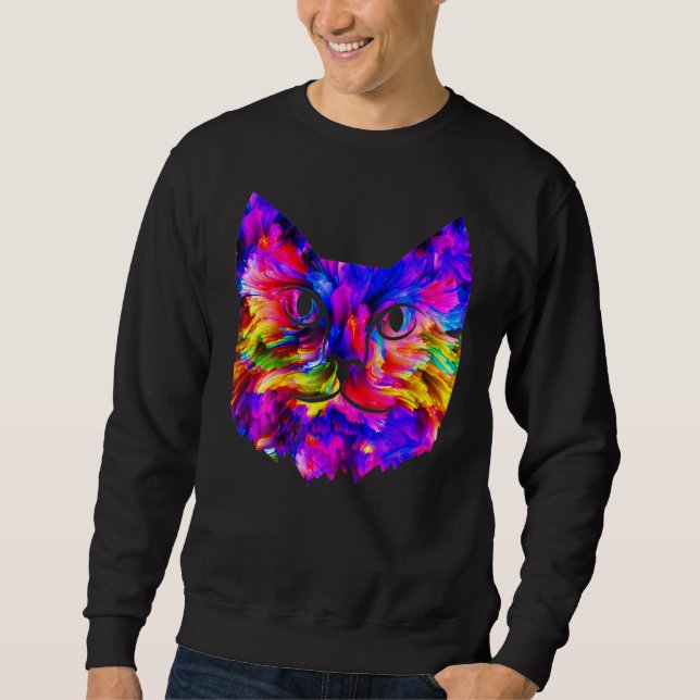 Sudadera Único acerca de Pn de gato de color (Anverso)