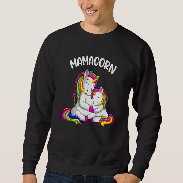 Sudadera unicorn for unicorn enthusiasts mamacorn (Anverso)