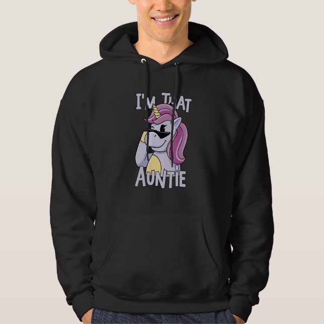 Sudadera Unicorn I am That Auntie (Anverso)
