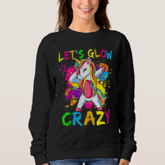 Sudadera Unicorn Let's Glow Crazy Retro 80s Birthday Party