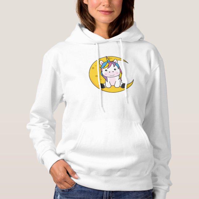 Sudadera Unicorn Moon Good Night Sweet Animals Unicorns (Anverso)