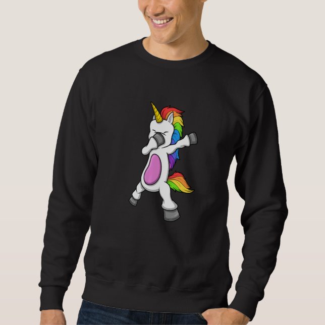 Sudadera Unicorn  Rainbow Dabbing Unicorn (Anverso)