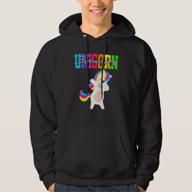 Sudadera Unicorn Security Adult Dad Mom And Daughter Dubbin (Anverso)