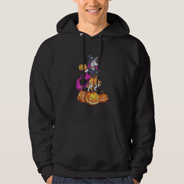 Sudadera Unicorn Witch Spooky Pumpkin Halloween (Anverso)