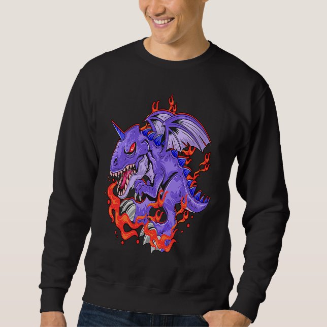 Sudadera Unicornasauro rex Dinosaur rex Flying unicorn (Anverso)