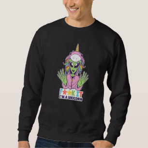 Sudadera Unicornio Alien Cómico Unicornios Lindos Marciano