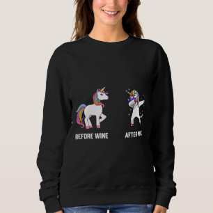 Sudadera Unicornio antes del vino después del vino