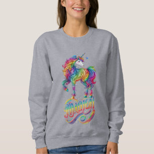 Sudadera Unicornio arcoiris colorido