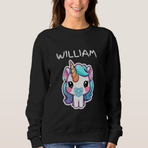 Sudadera Unicornio bebé con Pacífico azul personalizado par