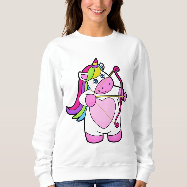 Sudadera Unicornio como arquero con arco y flecha (Anverso)