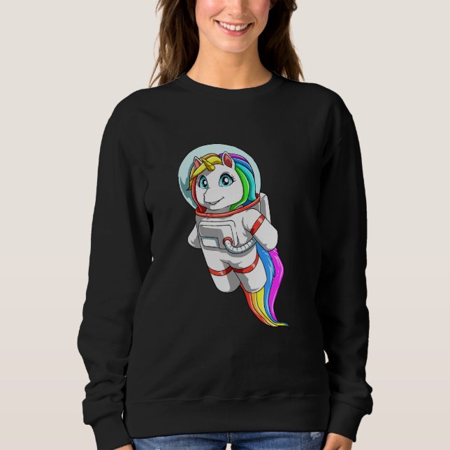 Sudadera Unicornio como astronauta (Anverso)