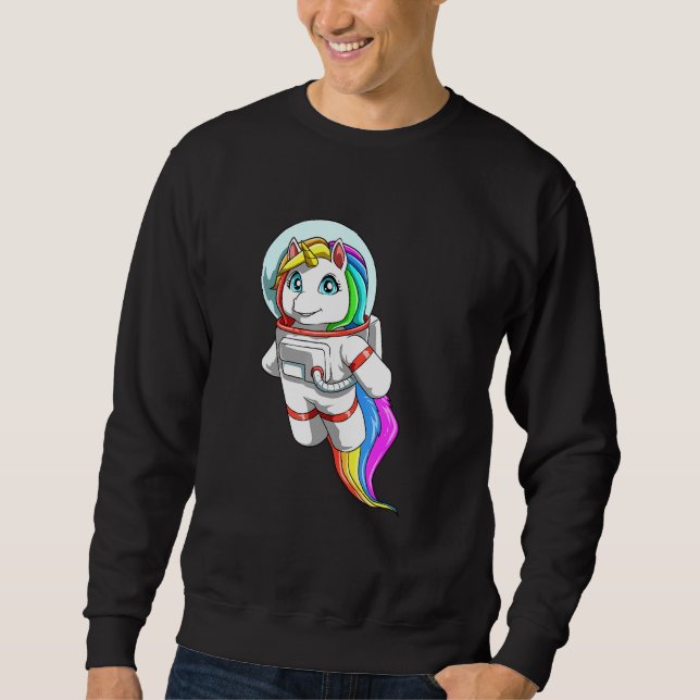 Sudadera Unicornio como astronauta (Anverso)