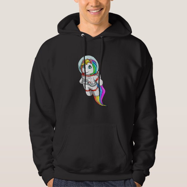 Sudadera Unicornio como astronauta (Anverso)
