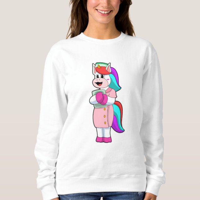 Sudadera Unicornio como enfermera (Anverso)