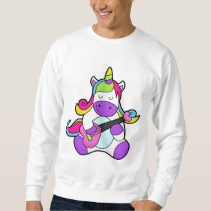 Sudadera Unicornio como músico con guitarra