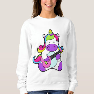 Sudadera Unicornio como músico con guitarra
