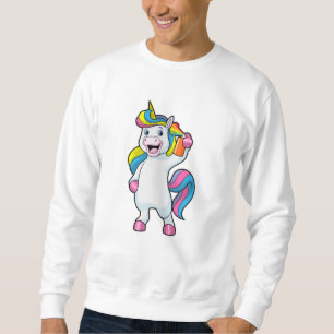 Sudadera Unicornio como peluquero con aerosol de pelo