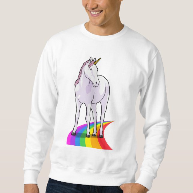 Sudadera Unicornio con arcoiris (Anverso)
