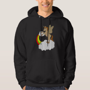 Sudadera Unicornio Con Arcoiris En Caballos De Nubes