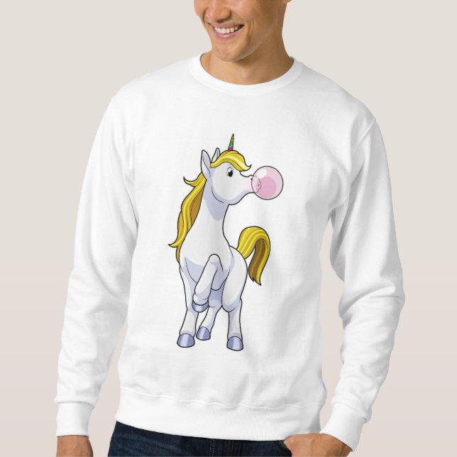 Sudadera Unicornio con chicle (Anverso)