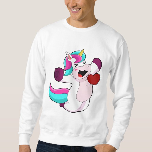 Sudadera Unicornio con corazón (Anverso)