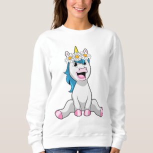 Sudadera Unicornio con flores