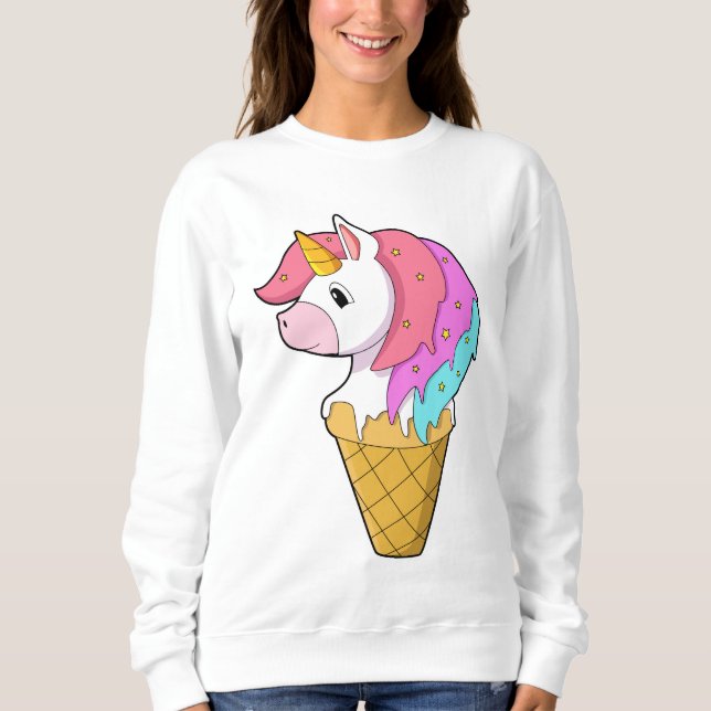 Sudadera Unicornio con helado (Anverso)