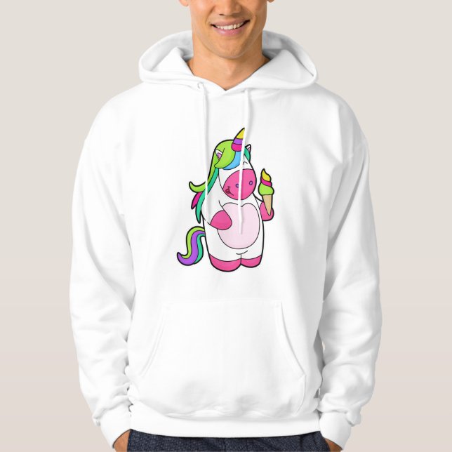 Sudadera Unicornio con helado de Waffle (Anverso)