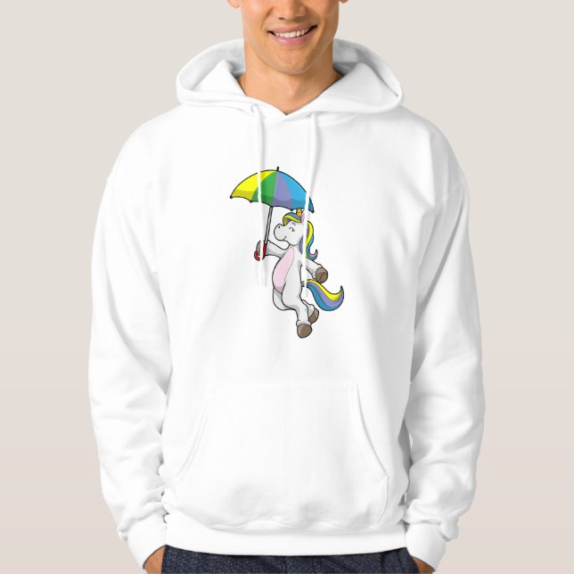 Sudadera Unicornio con paraguas (Anverso)