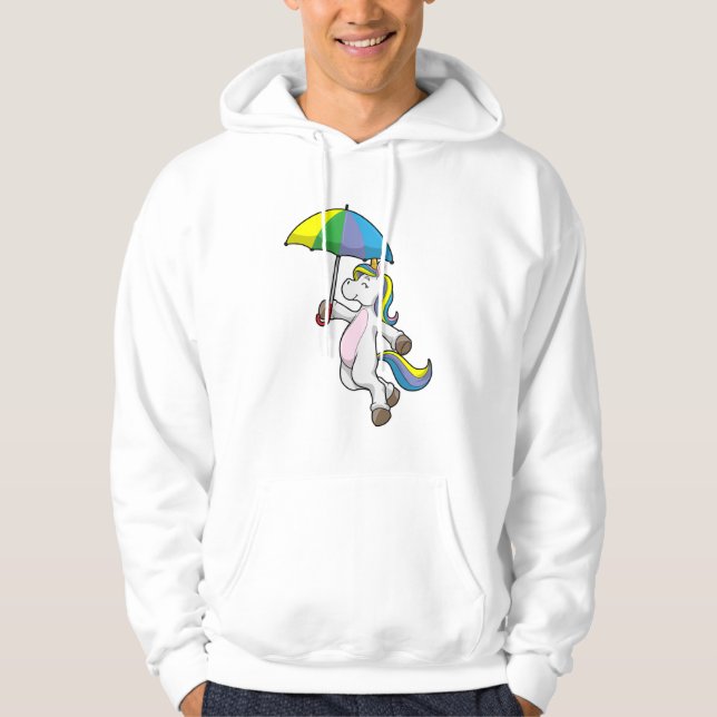 Sudadera Unicornio con paraguas (Anverso)