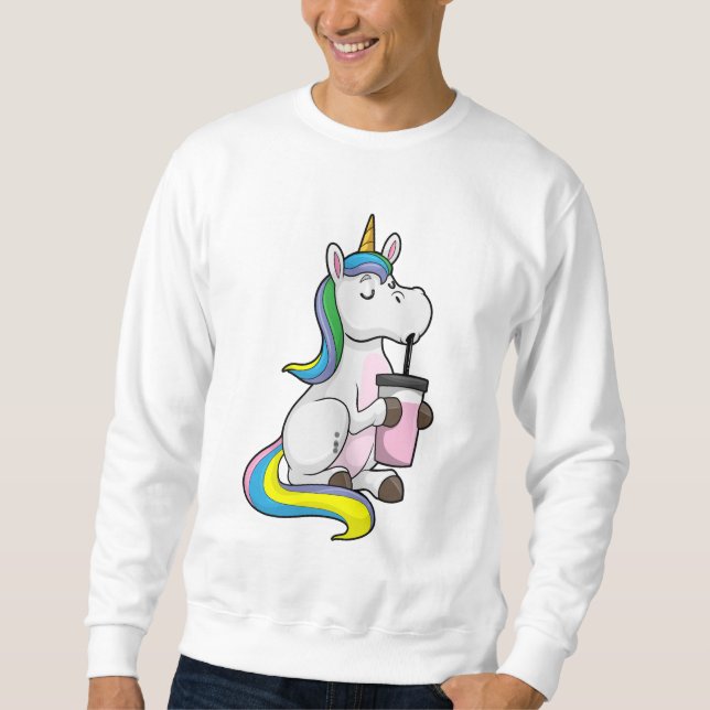 Sudadera Unicornio con té de burbuja (Anverso)