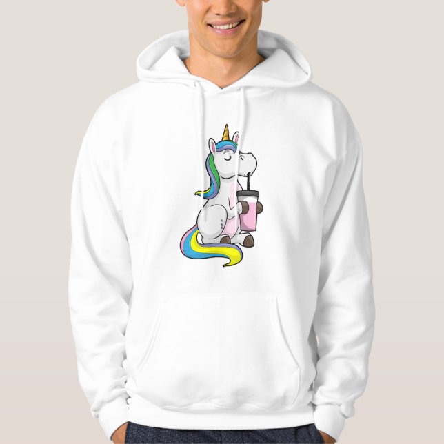 Sudadera Unicornio con té de burbuja (Anverso)