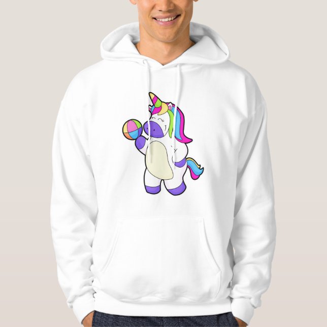 Sudadera Unicornio con voleibol (Anverso)